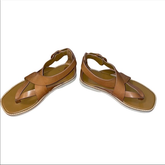 Vince Morris Tan LE Strappy Gladiator Sandals Size 6.5 36.5 - Picture 9 of 16